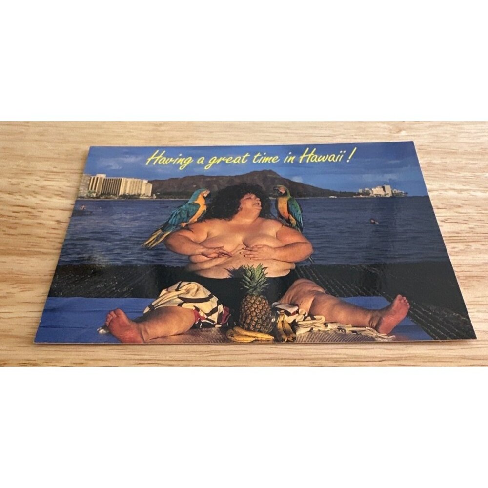 Vintage Hawaiian Postcard - Having A Great Time In Hawaii! - Sku 0213